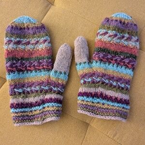 Colorful Knit Mittens